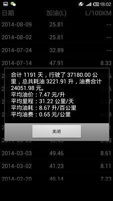 油耗计算器截图