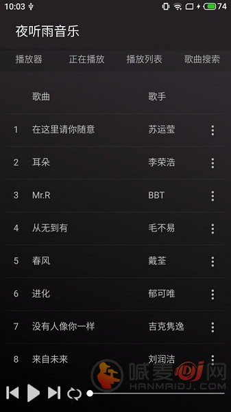 夜听雨音乐