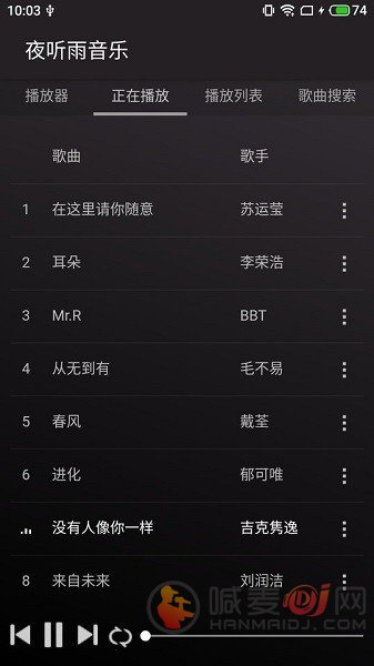 夜听雨音乐