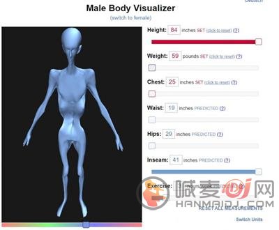 女性身体可视化修身工具