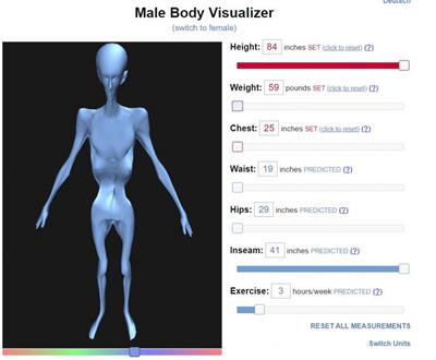 女性身体可视化修身工具截图