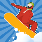 下雪滑雪板大师