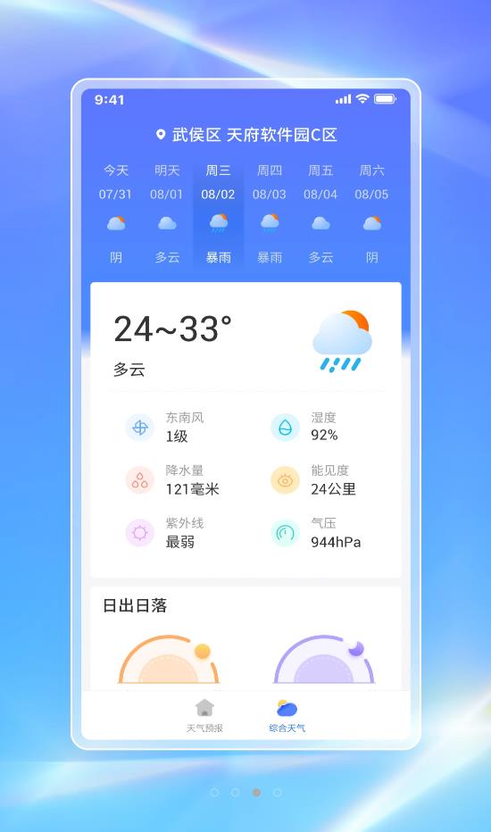 白鸽天气截图