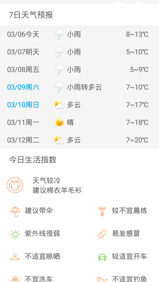 天气看看截图
