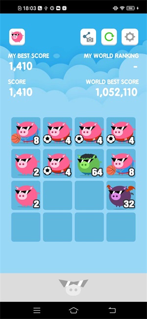 猪猪2048截图