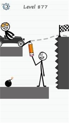 画线桥火柴人车