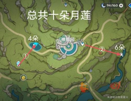 原神月莲位置分布大全 月莲采集路线图分享