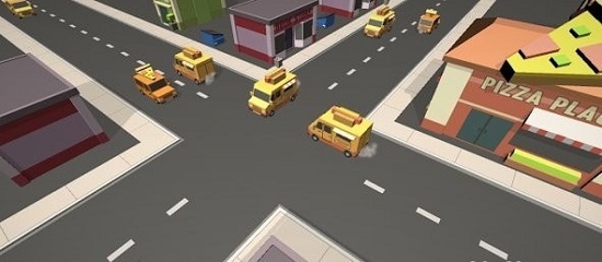 模拟过十字路口3D截图
