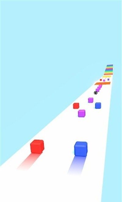 红紫蓝堆叠跑酷截图