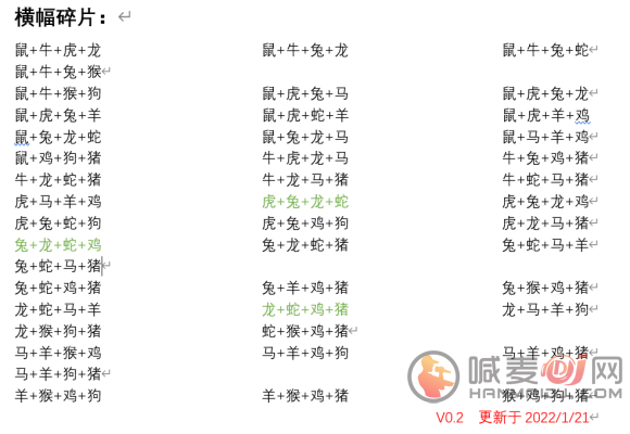 三国杀春联合成配方大全 2023年兽春联合成配方公式一览