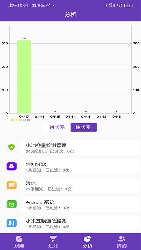弹幕通知管理截图
