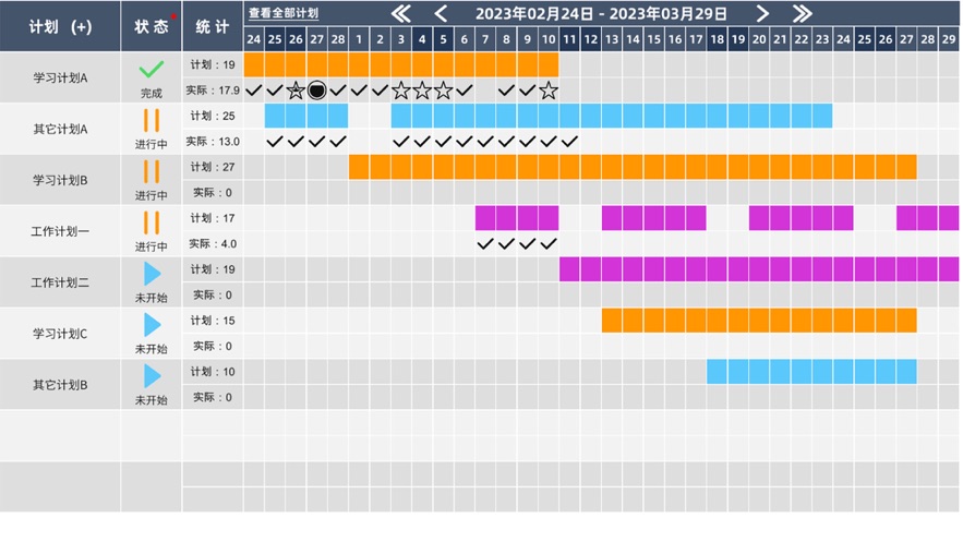 简易甘特计划截图