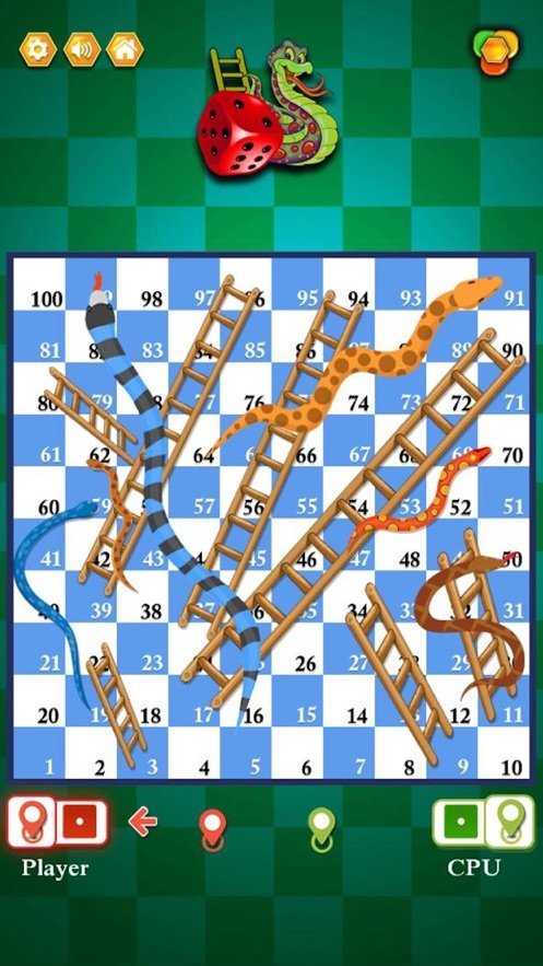 蛇和梯子棋盘截图