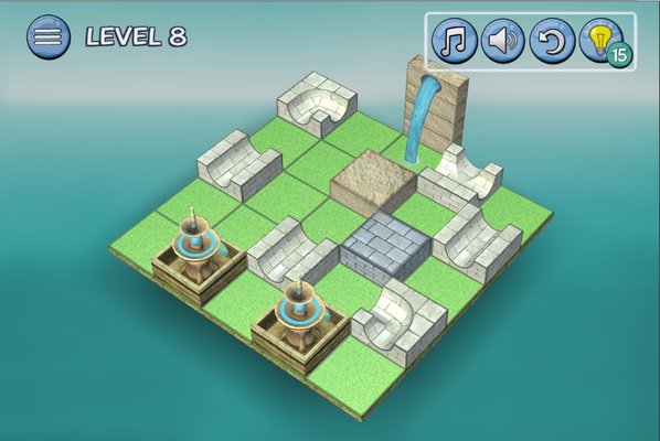 流水喷泉3d拼图截图
