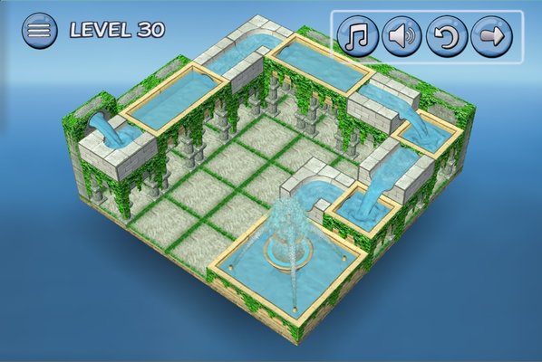 流水喷泉3d拼图截图