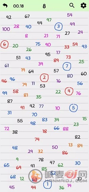 找出数字1到100