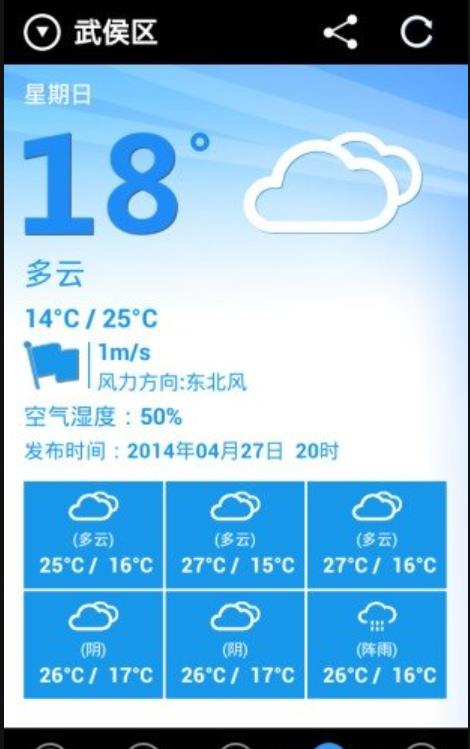 成都市空气质量截图