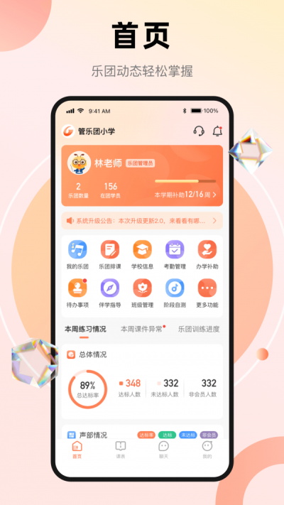 管乐团管理端截图
