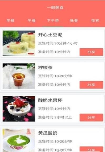 一周美食截图