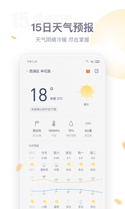 紫外线天气预报截图