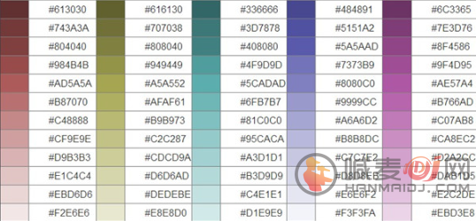 颜色代码表有哪些 颜色代码表大全