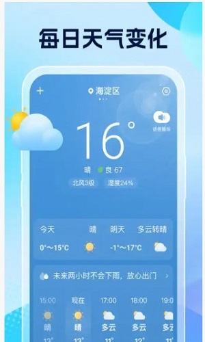 雨意天气截图