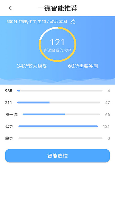 高考志愿汇app智能填报志愿的方法介绍