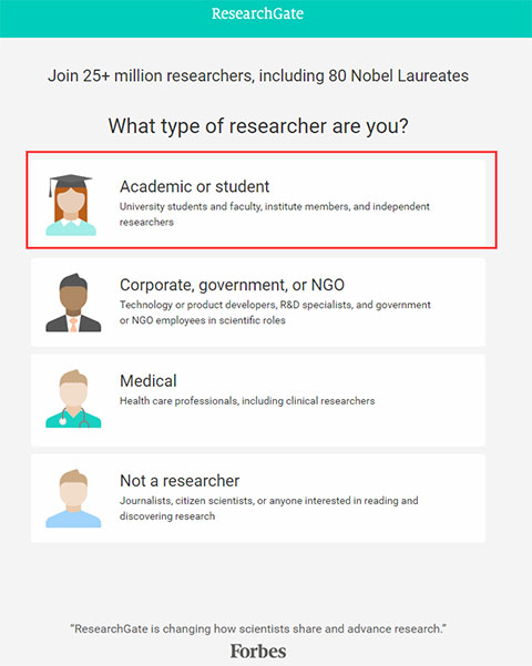 researchgate注册方法